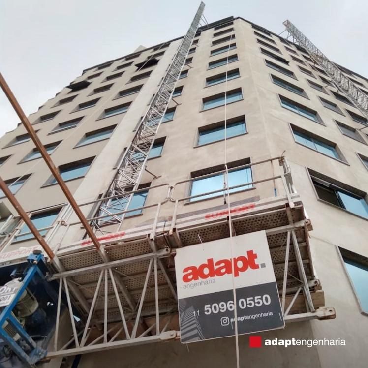 Canteiro de obra da Adapt Engenharia em edifício na capital paulista